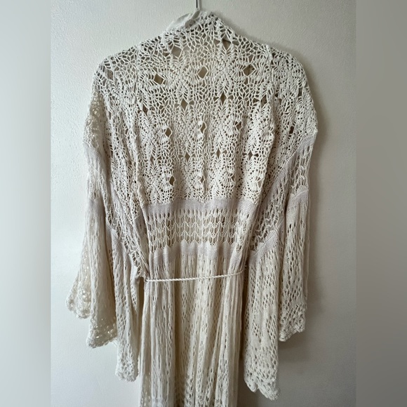 RARE! Free people crochet robe caftan duster - Picture 9 of 9